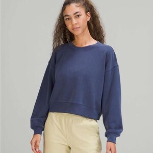 Lululemon Softstreme Cropped Sweatshirt - Navy
